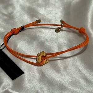 Marc By Marc Jacobs Orange Bracelet with Gold Charm